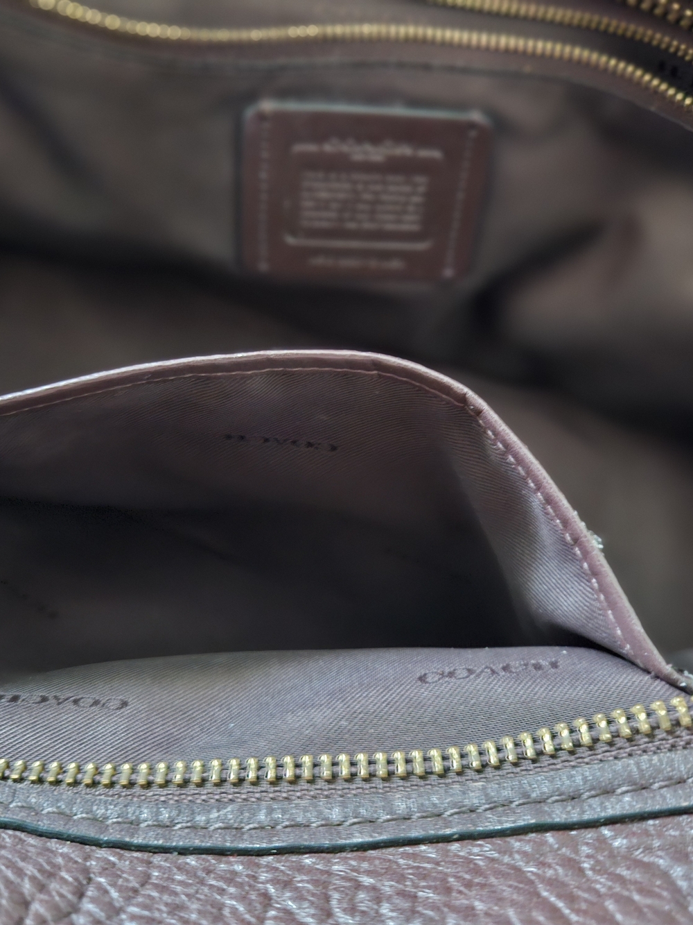 Coach Tote in Dark Brown Leather - Picture 2 of 12